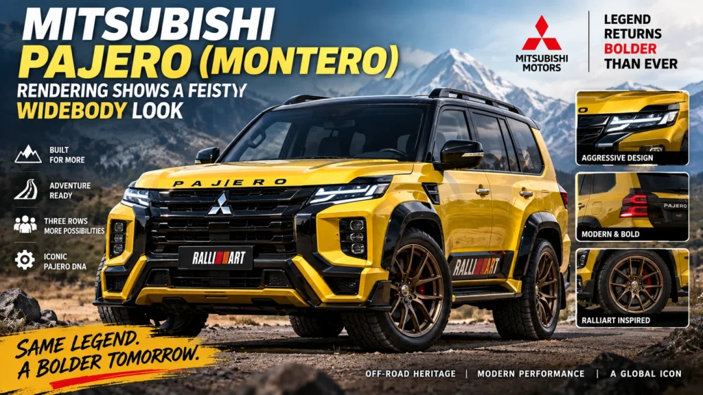 Mitsubishi Pajero Montero Rendering Shows a Feisty Widebody Look 1 Mitsubishi Pajero Montero Rendering Shows a Feisty Widebody Look