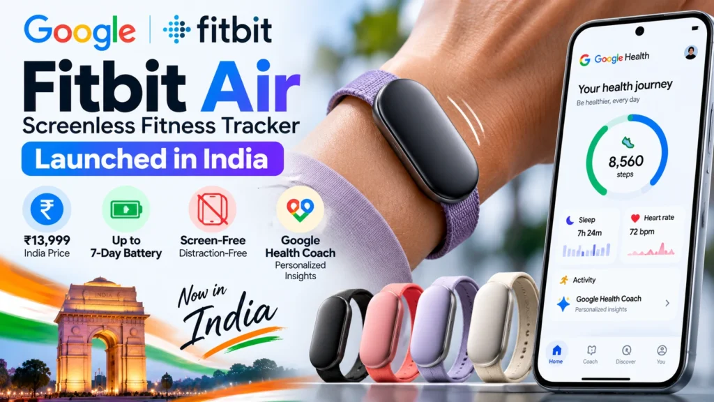 Google Fitbit Air screenless fitness tracker launched in India